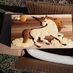 Carver Dan unicorn jewelry box